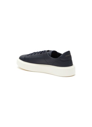  - HENDERSON - ‘Chronos’ Pebble Leather Low Top Lace Up Tennis Sneakers