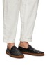 Figure View - Click To Enlarge - HENDERSON - ‘Antiparos’ Woven Leather Slip-On Sneakers