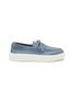 Main View - Click To Enlarge - HENDERSON - ‘Ghibli’ Pebble Leather Boat Shoes