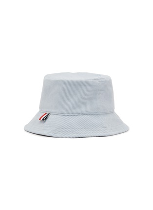 Figure View - Click To Enlarge - THOM BROWNE - Bee And Bird Embroidery Ribbed Bucket Hat