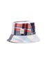 THOM BROWNE - Mixed Check Pattern Cotton Bucket Hat