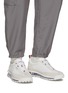 Figure View - Click To Enlarge - THOM BROWNE  - Clear Sole Perforated Leather Sneakers