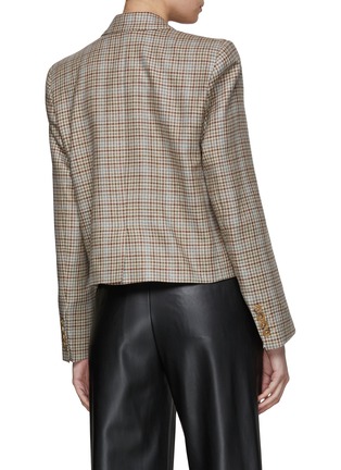 Back View - Click To Enlarge - BLAZÉ MILANO - Spencer Peak Lapel Double Breasted Crop Blazer
