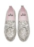 Figure View - Click To Enlarge - WINK - ‘SNOWMAN’ KIDS CRYSTAL EMBELLISHED BOW APPLIQUÉ GLITTER LOAFERS