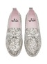 Figure View - Click To Enlarge - WINK - ‘SNOWMAN’ KIDS CRYSTAL EMBELLISHED BOW APPLIQUÉ GLITTER LOAFERS