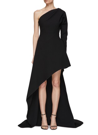 Main View - Click To Enlarge - MATICEVSKI - ‘Persuade’ One Sleeve Cut Away Gown