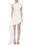 Main View - Click To Enlarge - MATICEVSKI - ‘Indicative’ Asymmetrical Cut Away Mini Dress