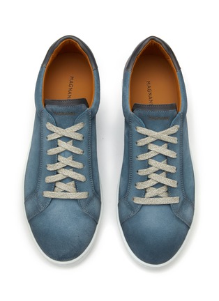 Detail View - Click To Enlarge - MAGNANNI - ‘Cowes’ Contrast Panel Suede Tennis Sneakers