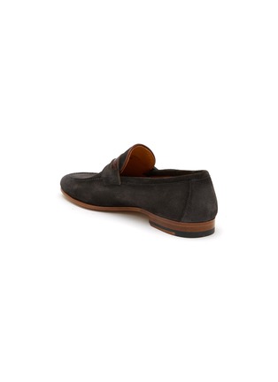 - MAGNANNI - ‘Hendidos’ Crocodile Embossed Strap Suede Penny Loafers