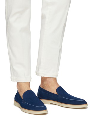 Figure View - Click To Enlarge - MAGNANNI - ‘Altea’ Apron Toe Suede Loafers