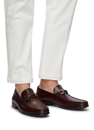 MAGNANNI | ‘Russ’ Leather Horsebit Loafers