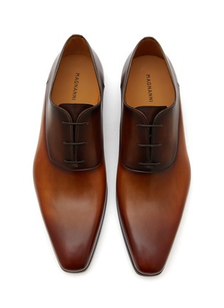Detail View - Click To Enlarge - MAGNANNI - ‘Canalete’ Burnished Leather Plain Toe Oxford Shoes