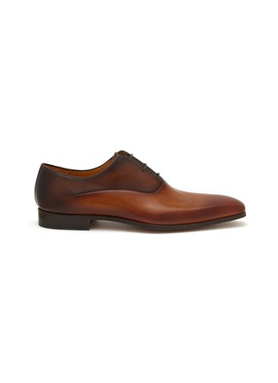 Main View - Click To Enlarge - MAGNANNI - ‘Canalete’ Burnished Leather Plain Toe Oxford Shoes