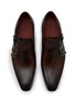MAGNANNI - ‘Suela’ Textured Monk Strap Leather Oxford Shoes
