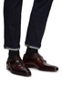 Figure View - Click To Enlarge - MAGNANNI - ‘Suela’ Textured Monk Strap Leather Oxford Shoes