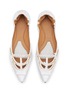 Detail View - Click To Enlarge - 13 09 SR - ‘Milky’ Crystal Embellished Patent Leather Pointed Ballerina