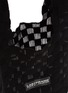 Detail View - Click To Enlarge - LASTFRAME - Small 'Sheer Ichimatsu' Chequered Knit Tote Bag