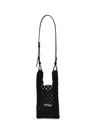 LASTFRAME | Small 'Sheer Ichimatsu' Chequered Knit Tote Bag | Women ...