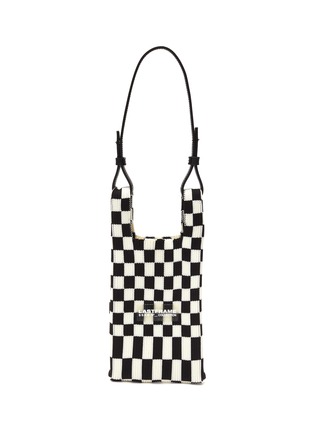 Main View - Click To Enlarge - LASTFRAME - Mini 'Ichimatsu' Chequered Knit Tote Bag