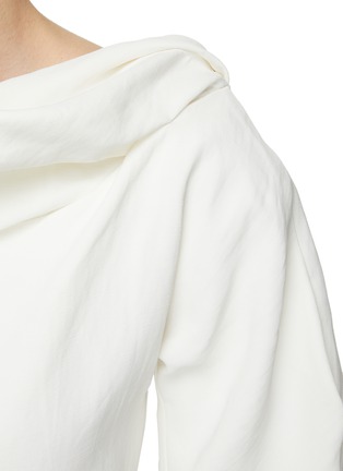  - JIL SANDER - Draped Neck Linen Mini Dress