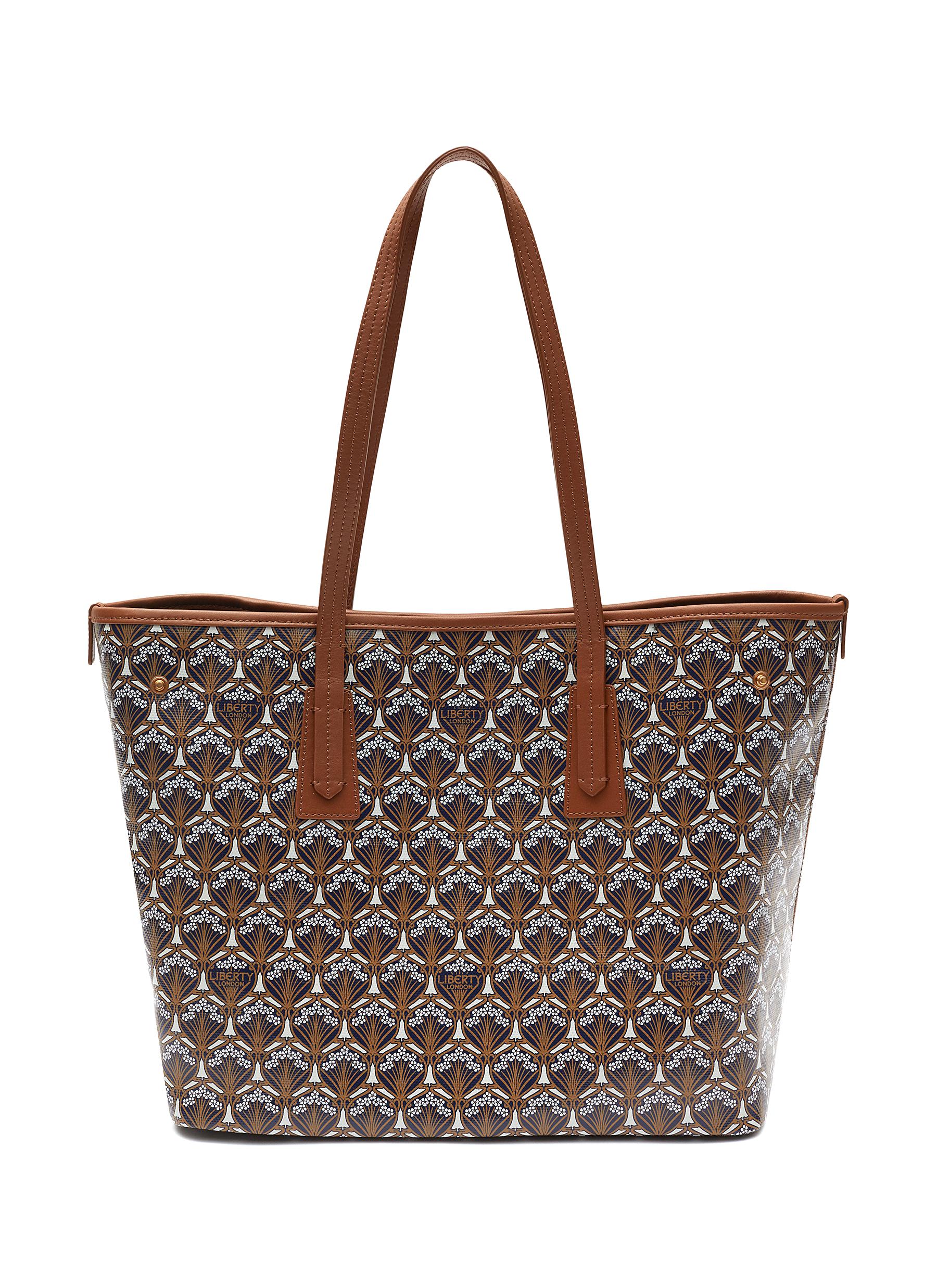 Liberty London 'iphis Little Marlborough' Printed Canvas Tote Bag In Brown