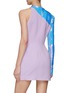 Back View - Click To Enlarge - DAVID KOMA - Sequined One Sleeve Mini Dress