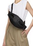 Figure View - Click To Enlarge - BONASTRE - Ring' Leather Crossbody Baguette Bag