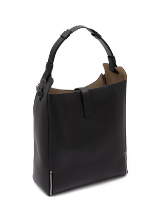 Detail View - Click To Enlarge - BONASTRE - ‘Dome’ Zipped Sides Leather Tote Bag
