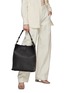 Figure View - Click To Enlarge - BONASTRE - ‘Dome’ Zipped Sides Leather Tote Bag