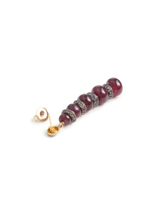Detail View - Click To Enlarge - TUKKA - Gold Silver Ruby Diamond Drop Earrings