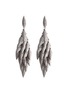 Main View - Click To Enlarge - TUKKA - Gold Silver Diamond Feather Drop Earrings