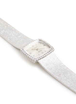 Detail View - Click To Enlarge - LANE CRAWFORD VINTAGE WATCHES - Patek Philippe 18k White Gold Square Dial Diamond Lady Wrist Watch