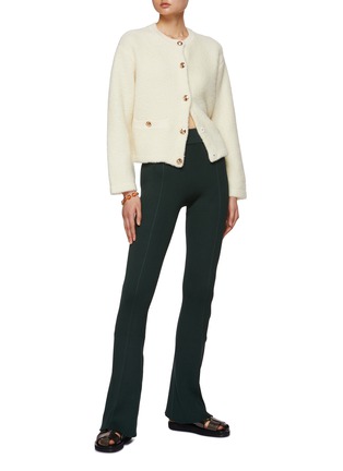Figure View - Click To Enlarge - AERON - ‘Egon’ Ribbed High Waist Flared Pants