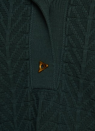  - AERON - ‘Bay’ Buttoned Turtleneck Textured Knit Sweater