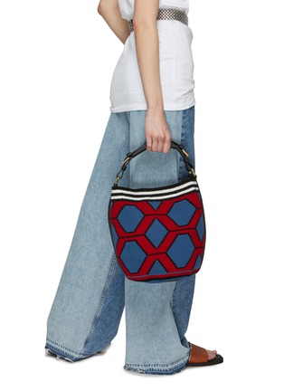 Front View - Click To Enlarge - COLVILLE - Wayuu Hexagon Midi Bag