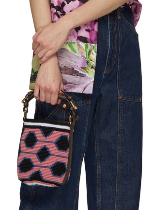 Front View - Click To Enlarge - COLVILLE - Wayuu Hexagon Midi Bag