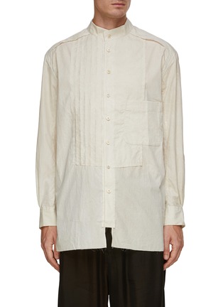 Main View - Click To Enlarge - ZIGGY CHEN - Asymmetric Stripe Collage Shirt