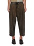 Main View - Click To Enlarge - ZIGGY CHEN - Drawstring Cropped Wide Leg Pants