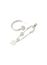Detail View - Click To Enlarge - JUSTINE CLENQUET - Silver Toned Brass Pearl Safety Pin Charm Earring