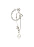 Main View - Click To Enlarge - JUSTINE CLENQUET - Silver Toned Brass Pearl Safety Pin Charm Earring