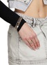 Figure View - Click To Enlarge - JUSTINE CLENQUET - Palladium Plated Crystal Stud Twist Ring