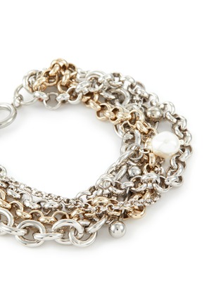 Detail View - Click To Enlarge - JUSTINE CLENQUET - 24k Gold Palladium Plated Multi Chain Bracelet
