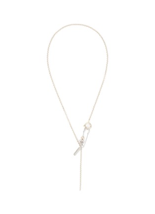 Main View - Click To Enlarge - JUSTINE CLENQUET - 24k Gold Palladium Plated Safety Pin Lariat Necklace