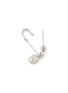 Detail View - Click To Enlarge - JUSTINE CLENQUET - Silver Toned Brass Crystal Safety Pin Earring
