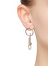 JUSTINE CLENQUET - Asymmetric Brass Crystal Safety Pin Rolo Chain Stud Earrings