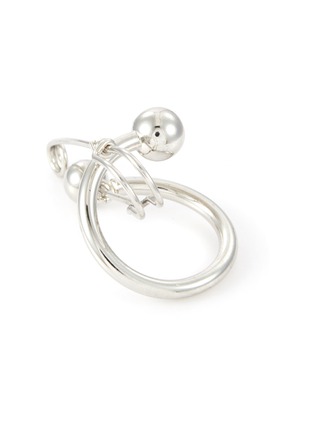 Detail View - Click To Enlarge - JUSTINE CLENQUET - Palladium Plated Safety Pin Twist Ring