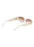 Figure View - Click To Enlarge - LINDA FARROW - ‘SHELBY’ ACETATE OVAL FRAME GRADIENT LENS SUNGLASSES