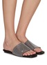 Figure View - Click To Enlarge - PEDDER RED - ‘Freya’ Crystal Embellished Square Toe Sandals