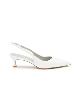 Main View - Click To Enlarge - EQUIL - ‘Lyon’ 50 Leather Point Toe Slingback Pumps