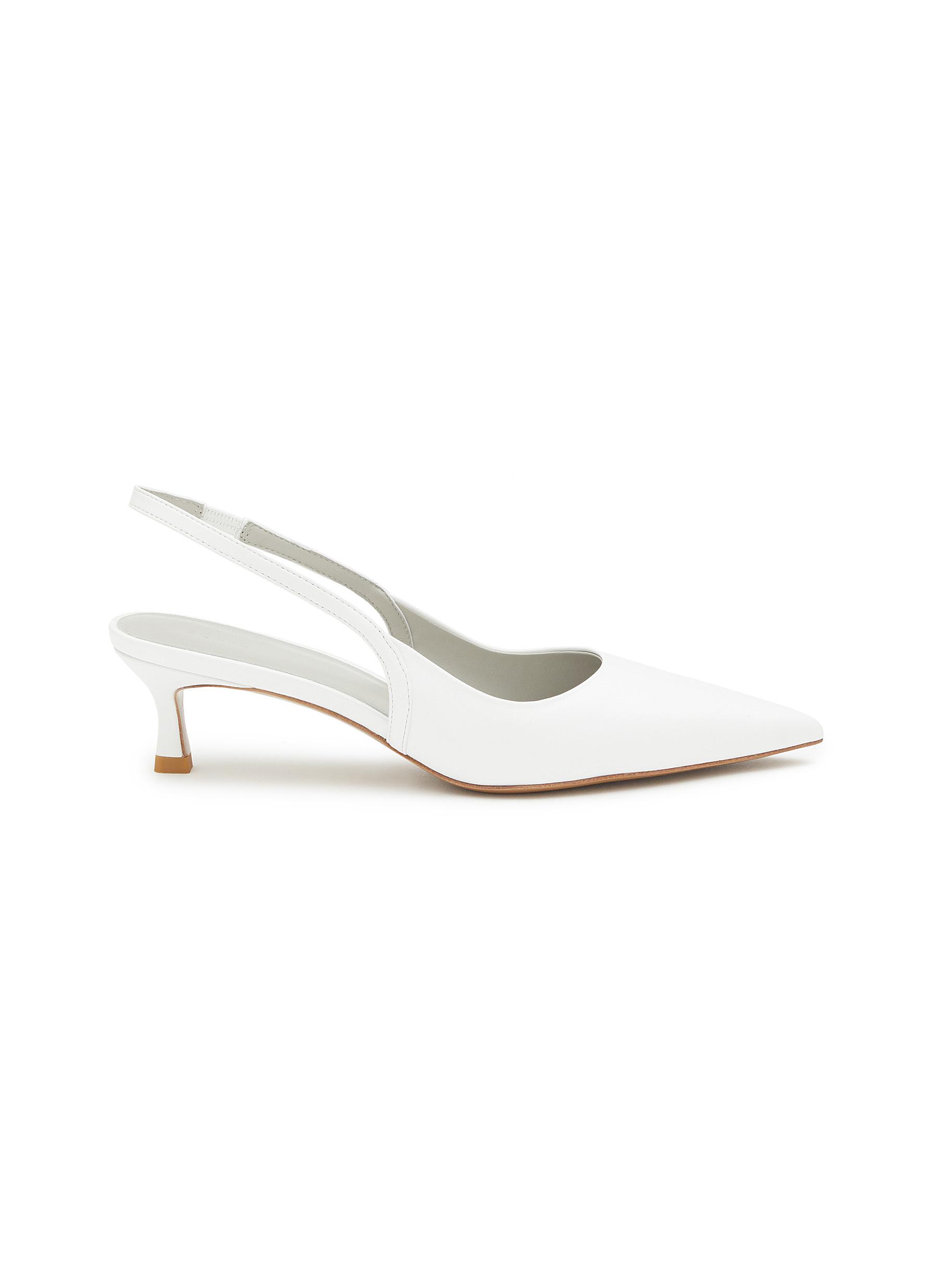 EQUIL ‘Lyon' 50 Leather Point Toe Slingback Pumps